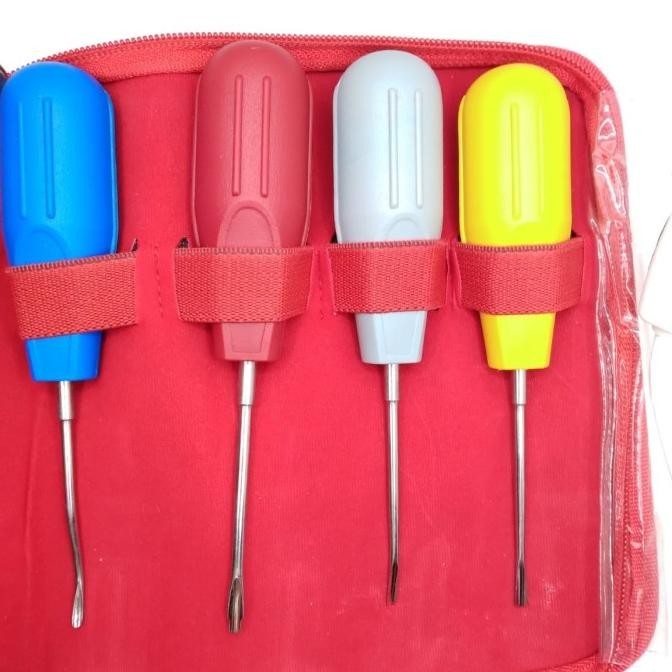 TYU 8 Pcs Dental Luxator Elevator Teeth Extraction Silicone Handle High Quality Set TERLARIS