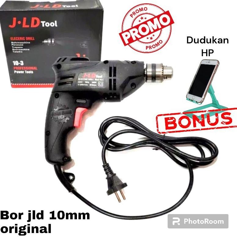 {BARU} bor JLD 10-3 bor 10mm bolak balik bor besi bor tembok bor kayukualitas premium bonus dudukan 