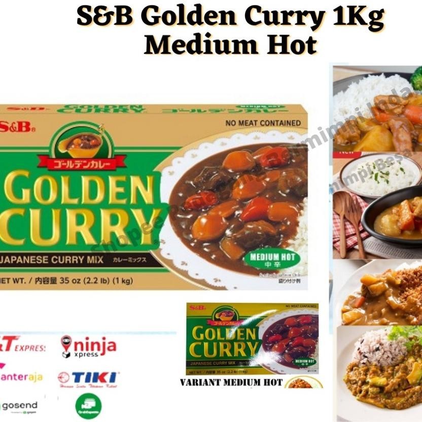 

gd-5 S&B Golden Curry 1Kg Medium Hot | Kari Blok | Kari Jepang Viral