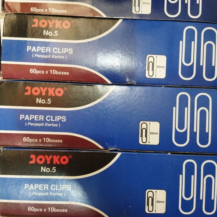 

paper clips No 5 joyko isi 10 boks kecil K01