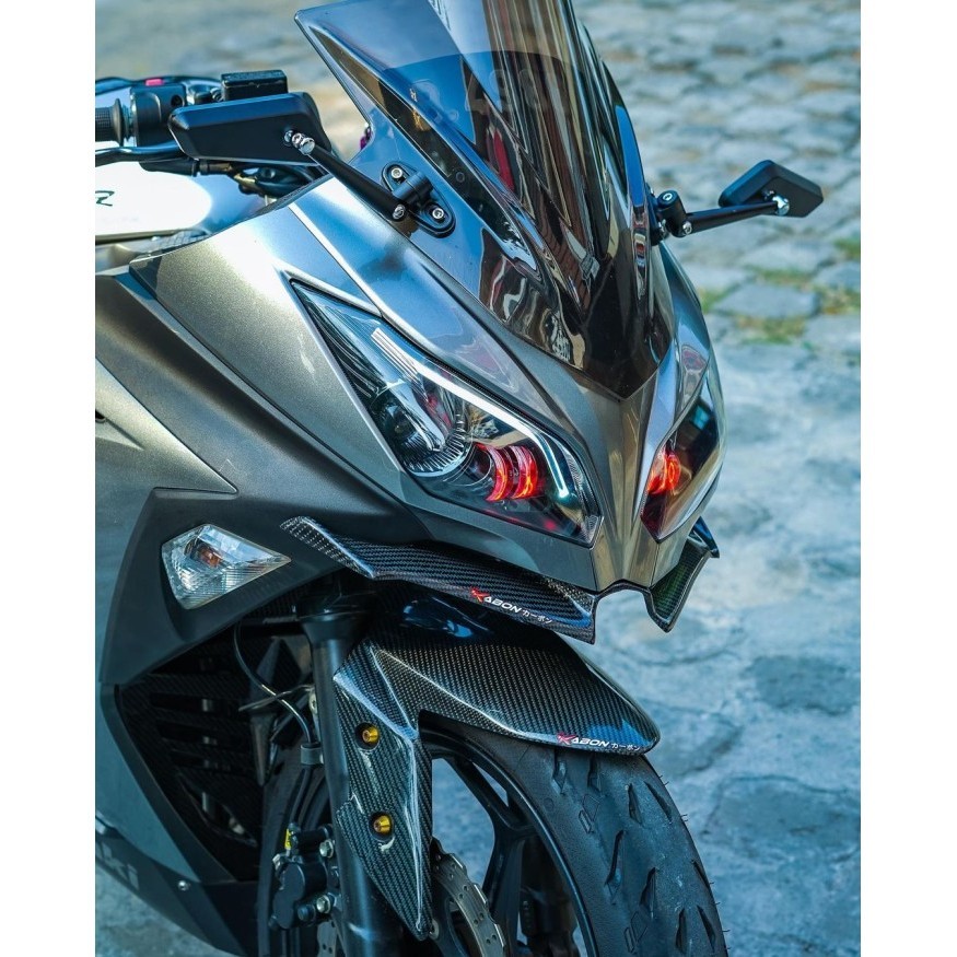 Winglet Kabon Kawasaki Ninja 250 Fi Old Carbon Kevlar