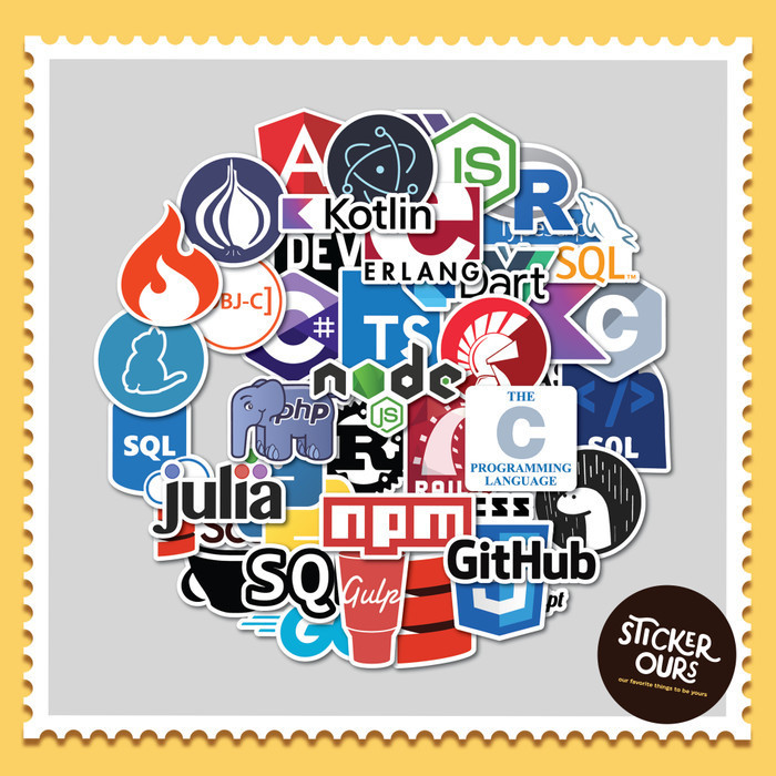 

STICKER PACK PROGRAMMING 2 STICKER TUMBLER STIKER LAPTOP KOPER HELM K01