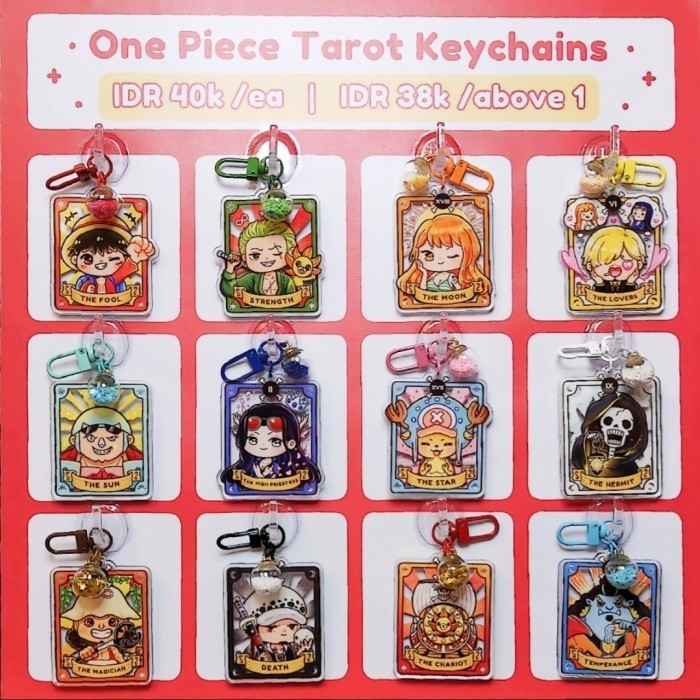 

One Piece Tarot Keychains - Leendoodles K01