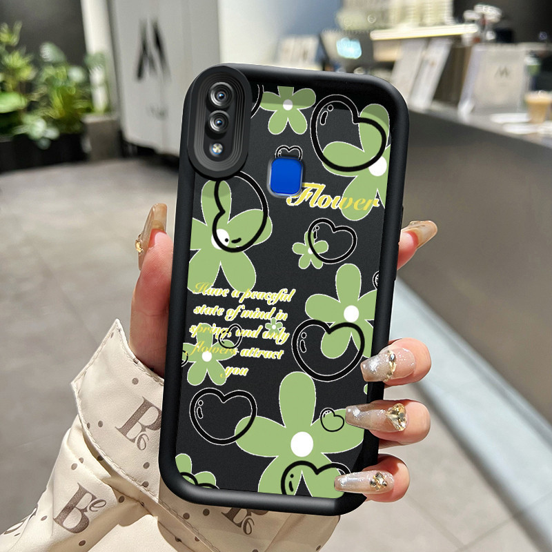 Casing Hp VIVO Y95 Y93 Y93s Y91 Y91i Case Casing HP Motif bunga dan bintang Cesing Silikon lunak Kas