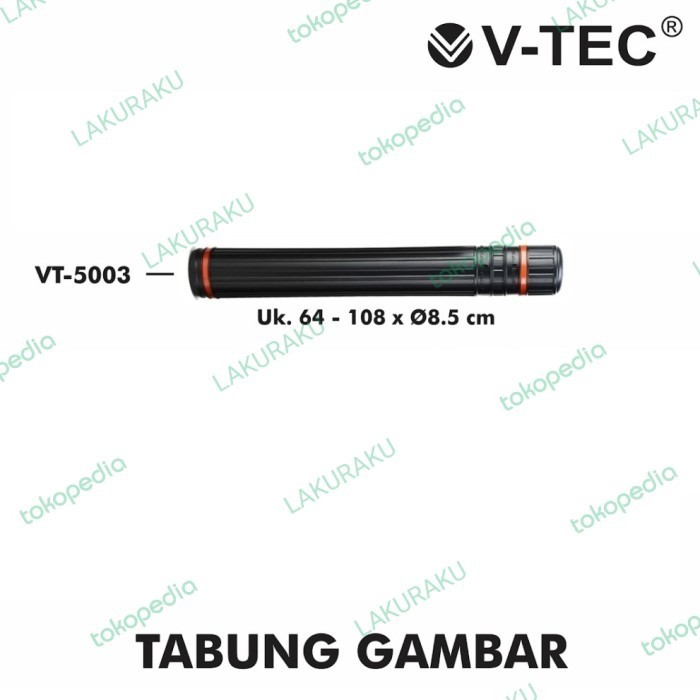 

V-TEC TABUNG GAMBAR / DRAFTING DRAWING TUBE 64-108 X 8,5 CM 8.5 5003 K01