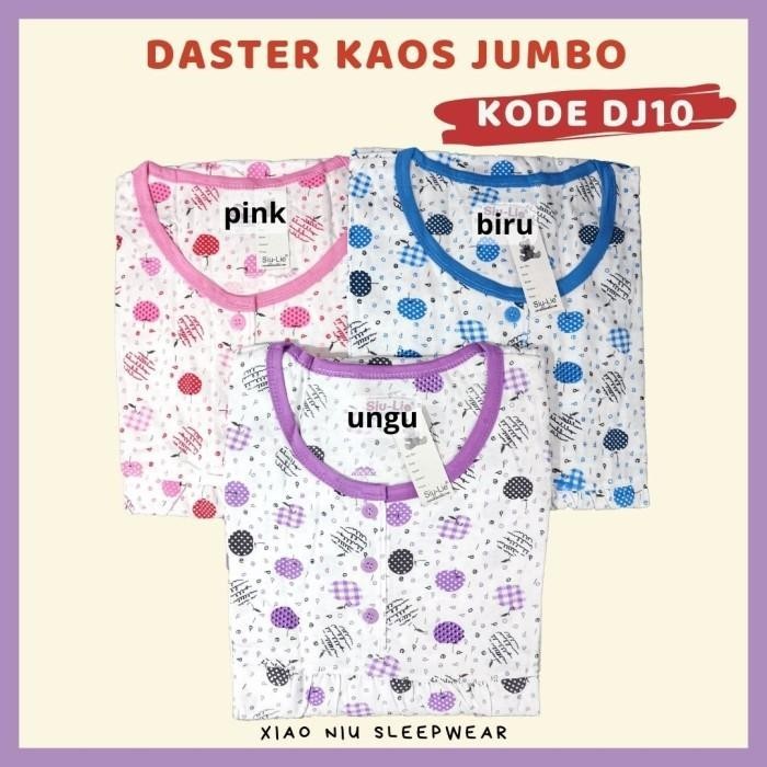 Daster Kaos Jumbo Siu Lie Daster Kancing / Baju Tidur Wanita