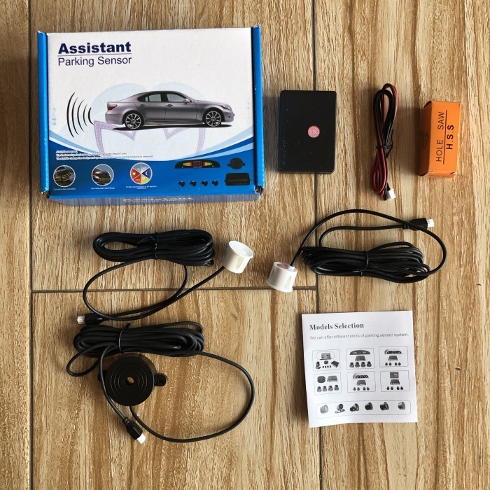 Parking Sensor 2 Titik (Putih) - Assistant Sensor Parkir Mobil