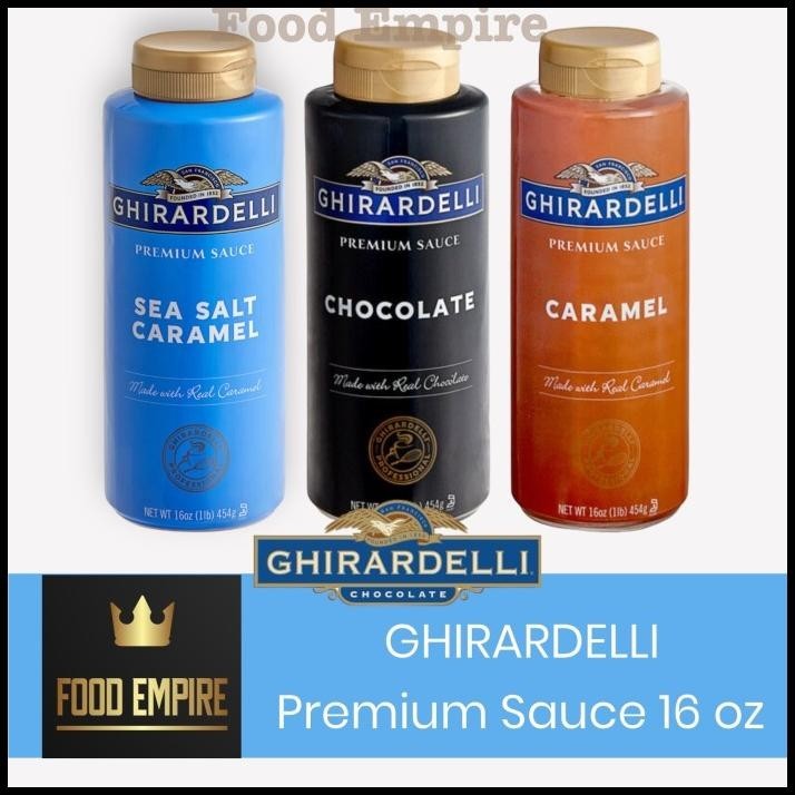 Ghirardelli Premium Sauce 454 Gr | Caramel - Chocolate - Sea Salt