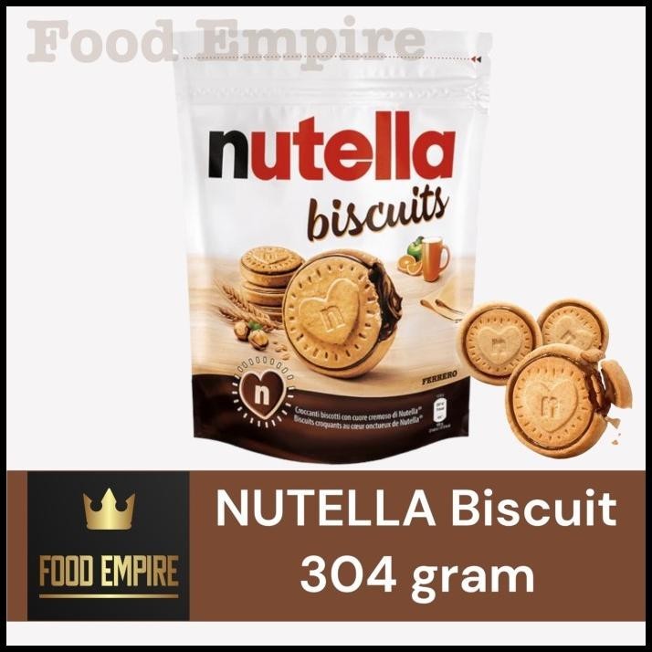 

Ferrero Nutella Biscuits Pouch 304 Gram | Biskuit Coklat Nutella