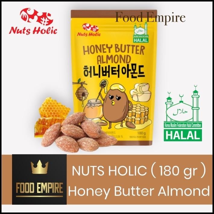 

( 180 Gr ) Nuts Holic Honey Butter Almond | Snack Kacang Almond Korea