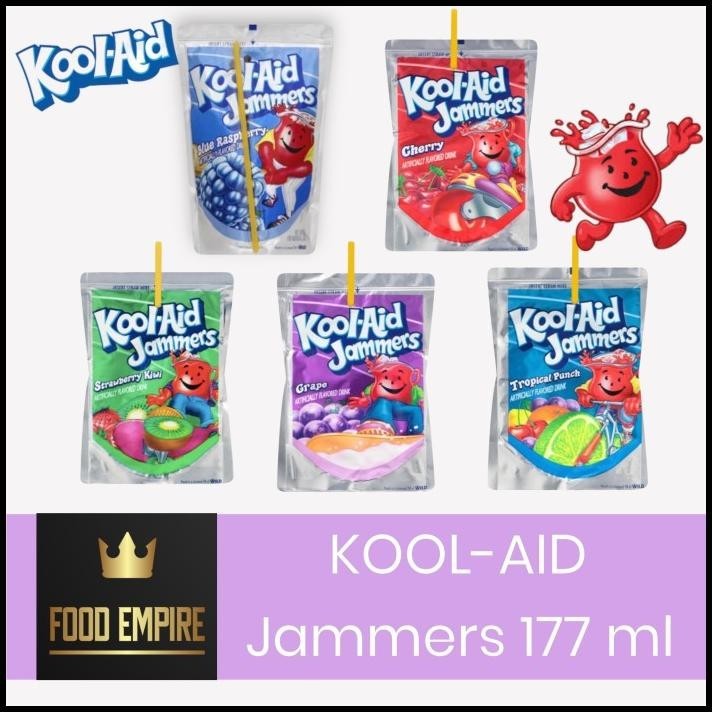 

Kool-Aid Jammers Flavored Drink 177 Ml | Kool Aid Minuman Rasa Buah