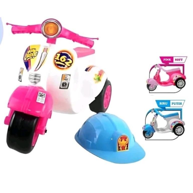 Terbaru Vespa Mainan Anak / Motor Vespa Mainan Anak / Mainan Anak Motor Vespa Mini Ada Musik Dan Lam