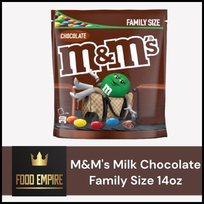 

M&M'S Milk Chocolate Family Size 14 Oz | Cokelat Mnm 396,9 Gr | M&M