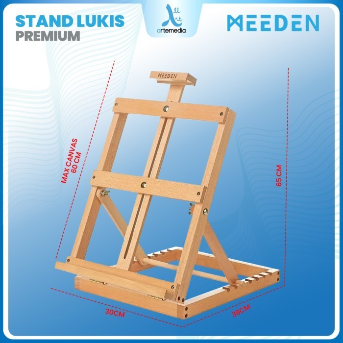 

Meeden Table Top Easel H-Frame Studio Display Solid Wood Stand Lukis K01