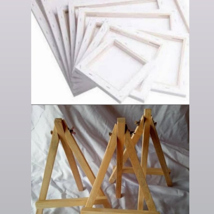 

Paket Mini Easel Kayu + Kanvas 30x40 K01