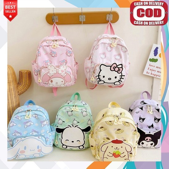 Backpack Premium Kekinian Polos Multifungsi Terbaru Tas Punggung Cowok Kids Bag Unik Bagus Disney V2