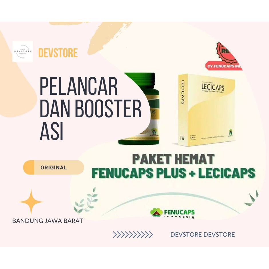 Paket Ecer Fenucaps Lecicaps Kombinasi Asi Booster Boster Asi Mampet Tersumbat