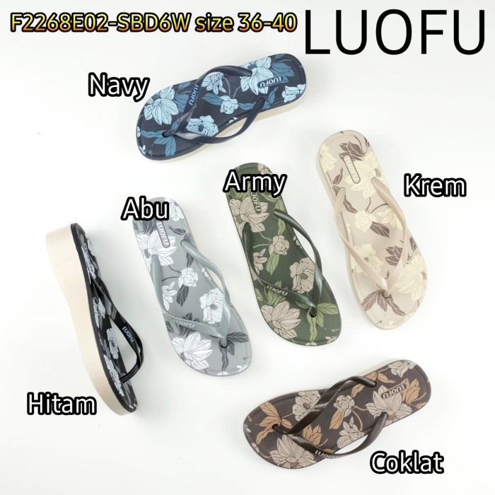 F2268E02-Sbd6W Luofu Jelly Sandal Karet Wanita Jepit