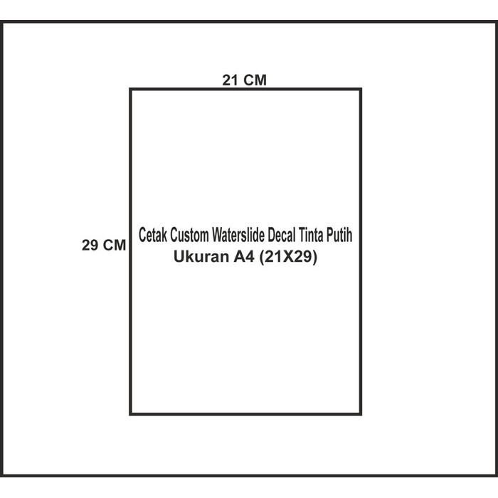 

Ready Cetak Waterslide Decal Tinta Putih / Underbase Putih Ukuran A4