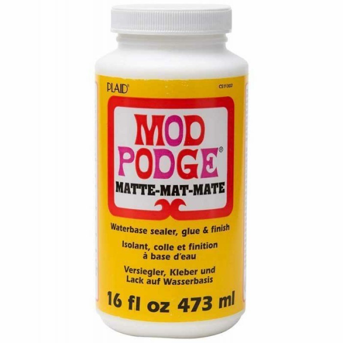 

Ready Modpodge glue matte. Mod Podge