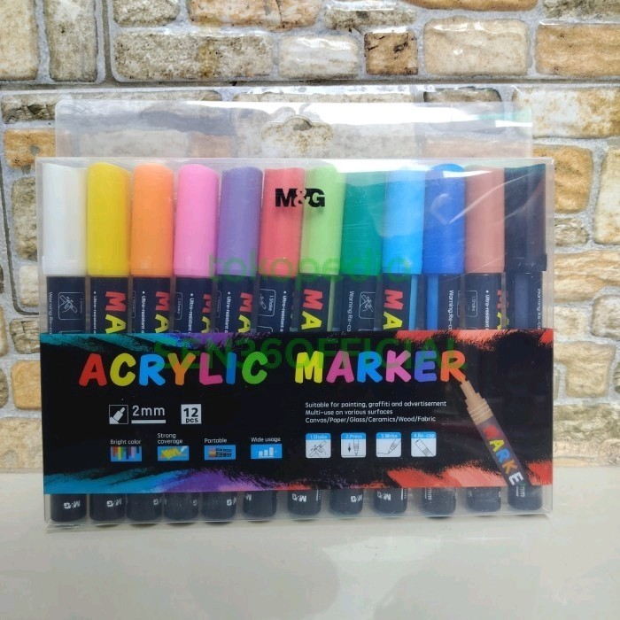 

Ready M&G Acrylic Marker 12 Warna