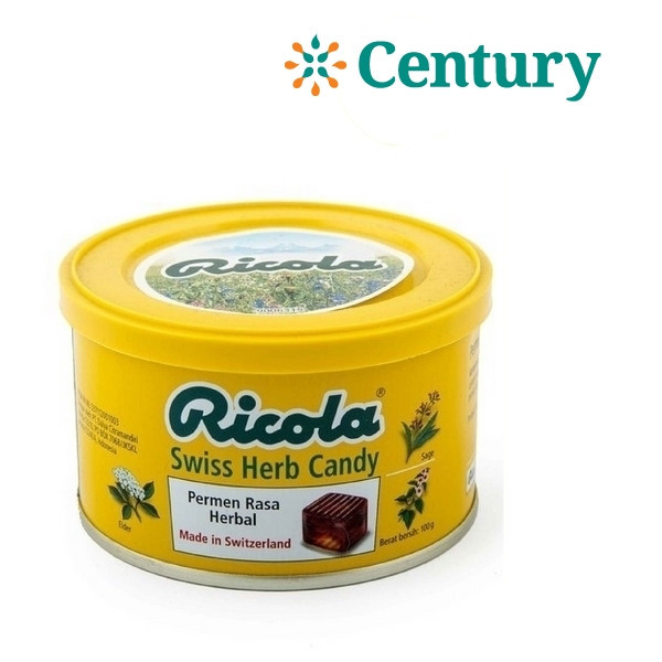 

RICOLA HERB CANDY TIN 100 GR /PERMEN/ PERMEN TENGGOROKAN