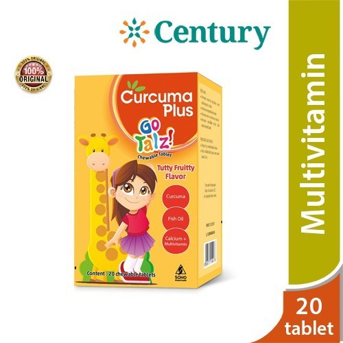 Curcuma Plus Go Talz Jeruk Tablet/Kunyit/Obat Gemuk/Penambah Nafsu Makan/Vitamin Gemuk Badan