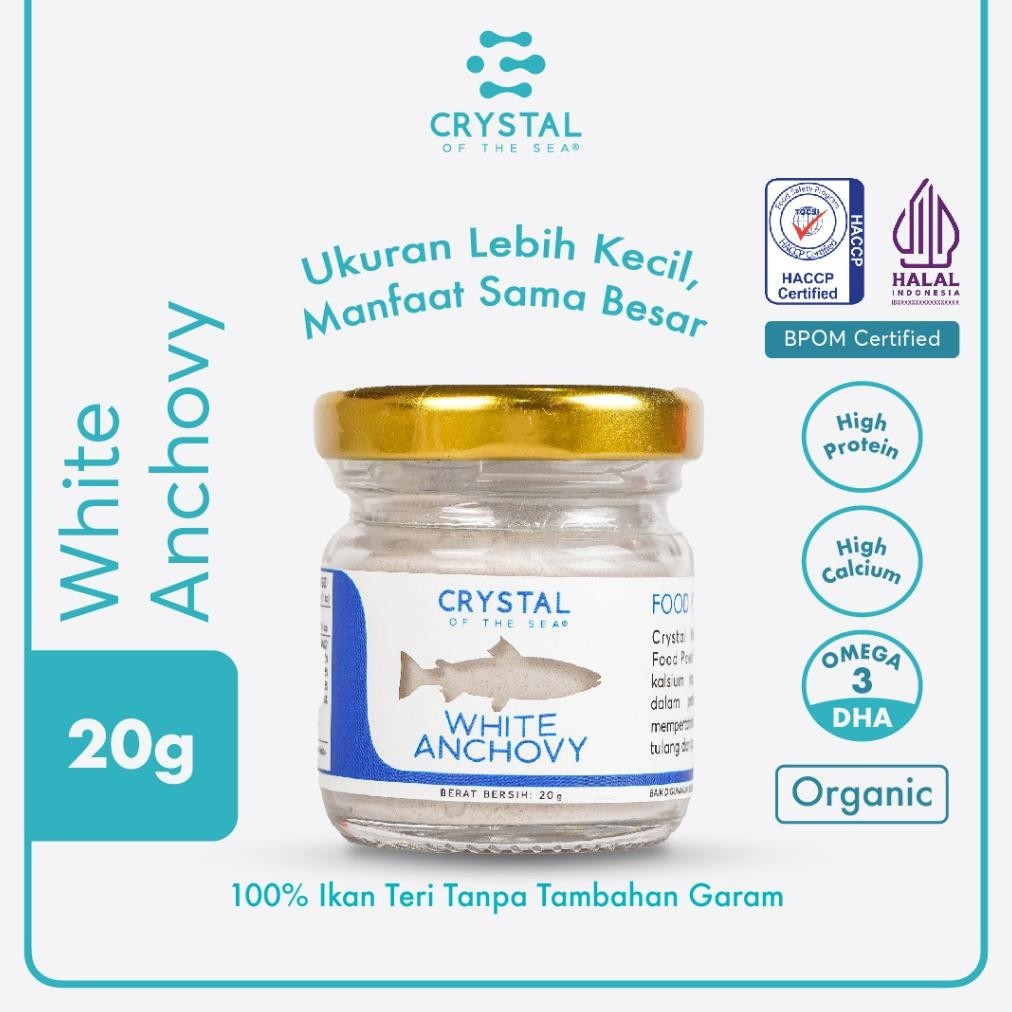 

JPF-1015 Crystal of the Sea | White Anchovy Powder (20GR) / Bubuk Ikan Teri Nasi / Whitebait - Bumbu Kaldu MPASI NON MSG Termurah