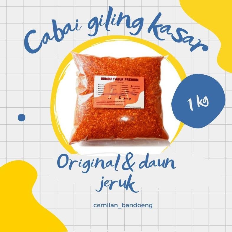 

fx-45 Bubuk Cabai Kasar hot jeletot Original dan aroma daun jeruk 1 kg Hemat