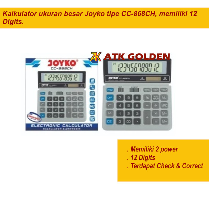 

Ready Kalkulator tipe CC-868 Joyko
