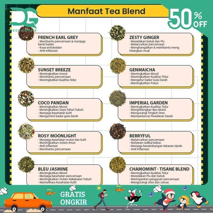 

COCO PANDAN TEA BLEND - GREEN TEA COCONUT PANDAN SECANG 500 GRAM GRATIS ONGKIR