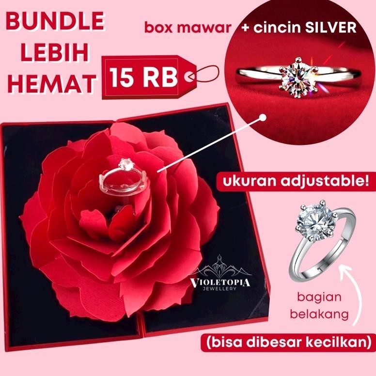 

TERLARIS [FREE GIFT] 3D Pop Up Rose Ring Box / Kado Ulang Tahun / Kotak Cincin Mawar Lamaran / Tempat Cincin Nikah / Box Cincin / Ring Box / Gift Box Mawar Merah / Hadiah Valentine / Kotak Hadiah / Promise Ring Box / Kado Ulang Tahun / Ring Box Cincin