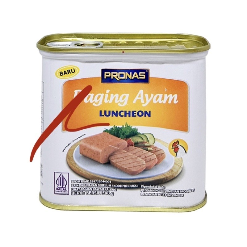 

Pronas Daging Ayam sapi Jamur Luncheon 340g