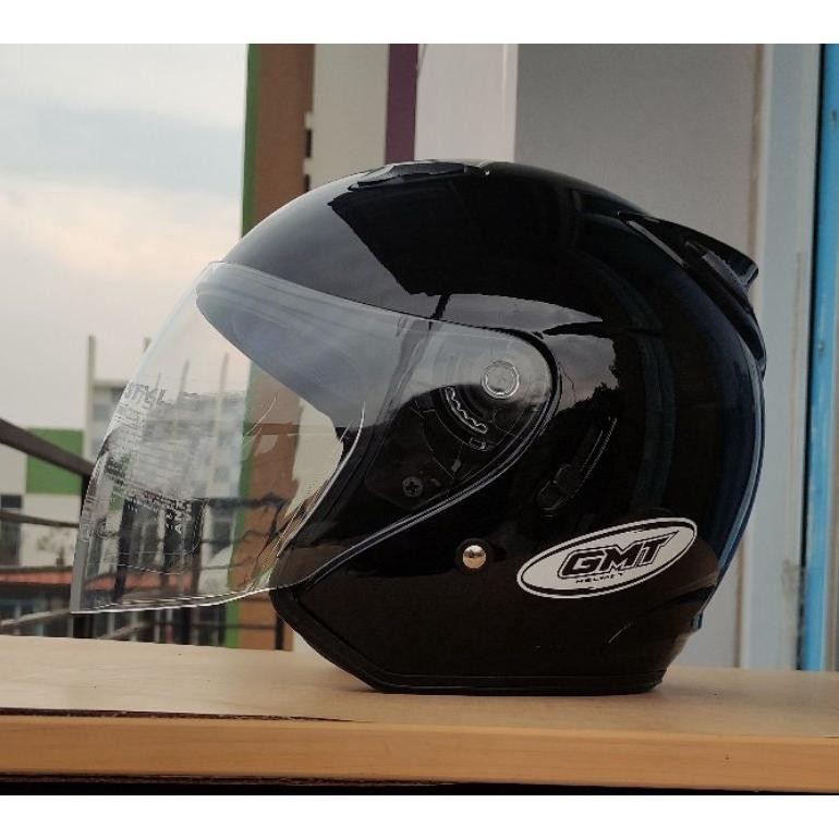 HELM DEWASA CEWEK COWOK CENTRO DAG BLACK GLOSS