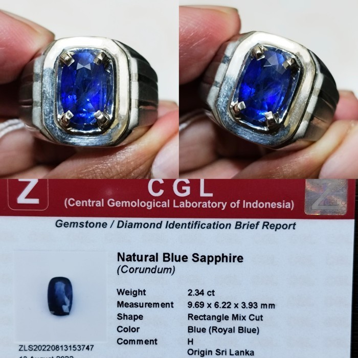 Ready Batu natural royal blue sapphire asli safir srilanka