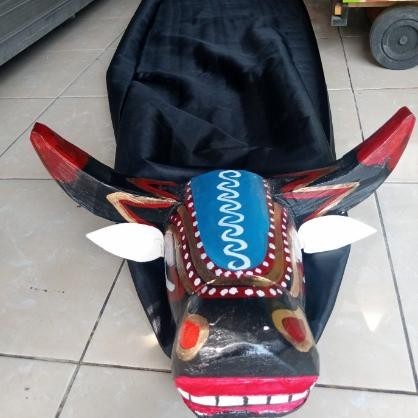 Terbaru Bantengan Kayu Motif Warna / Banteng Bantengan Kayu / Banteng Bantengan Kayu Anak Murah Prom