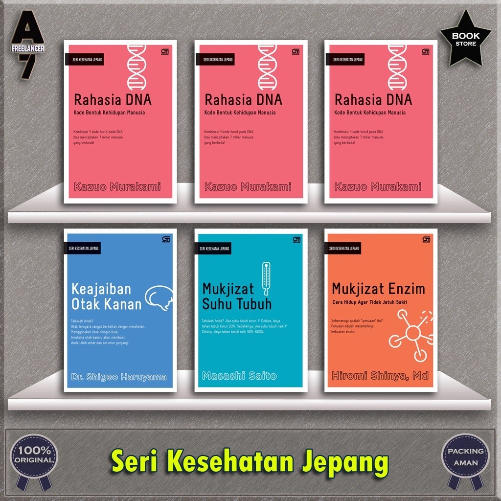 Buku Seri Kesehatan Jepang Rahasia DNA , Keajaiban Otak Kanan, Mukjizat Suhu Tubuh, Mukjizat Enzim