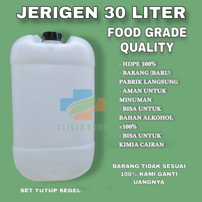 Jerigen 30 Liter Segel Tebal Hdpe / Jerigen 30 Liter Segel Tebal