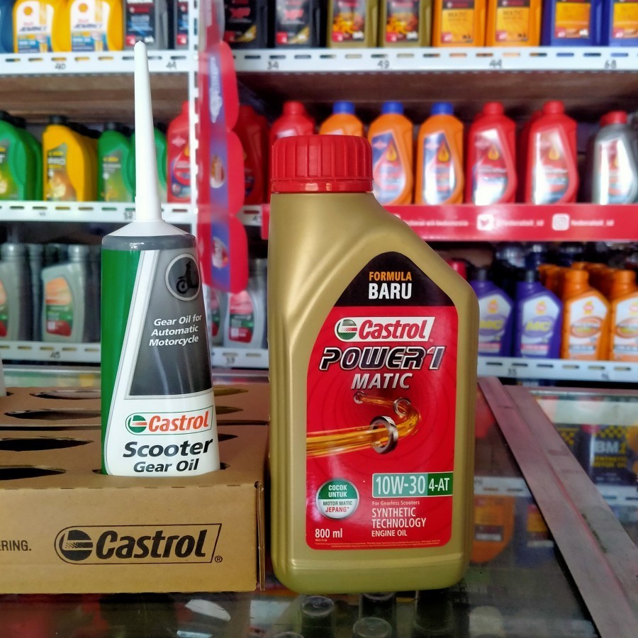 paket oli castrol power1 matic + oli gardan castrol