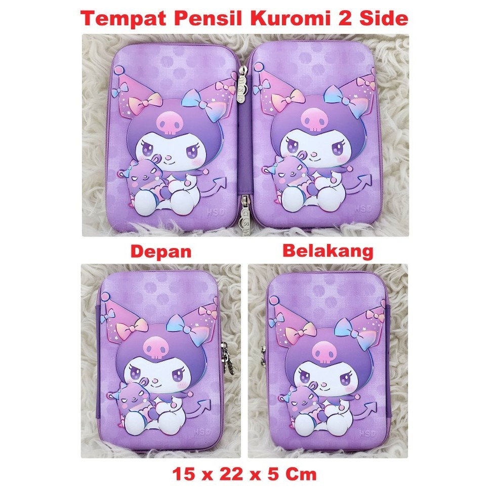 

TEMPAT PENSIL ANAK 2 SIDE KUROMI HK SANRIO MELODY HERO / HARDCASE BOXE