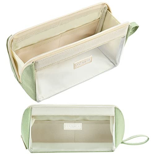 

YOKUMA [UPGRADE CLEAR AESTHETIC PENCIL CASE POUCH(GREEN)