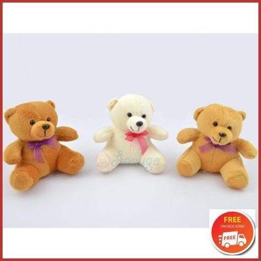 Baru Boneka Mini 15Cm Teddy Bear Mini Coklat Cream Boneka Bucket Boneka Wisuda Jaminan Original