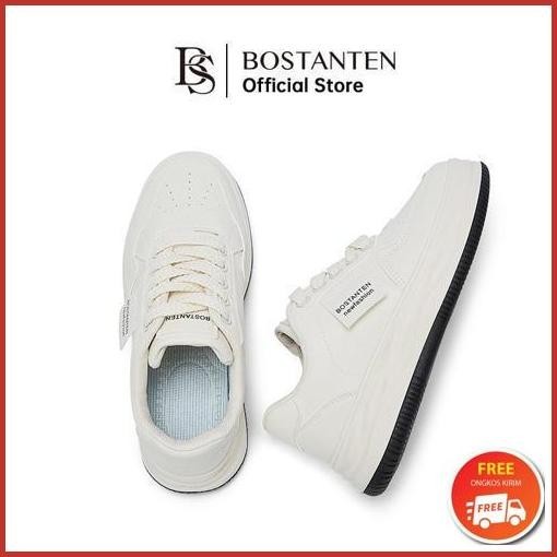 Termurah New ArrivalBostanten Sepatu Kets Wanita Desain Keren Siswa Hitam Putih Nyaman Ukuran 36-41 