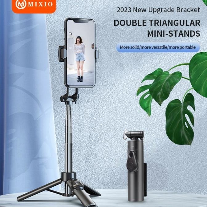 MIXIO A33 80CM Tongsis Bluetooth Selfie Stick Tripod Super Mini