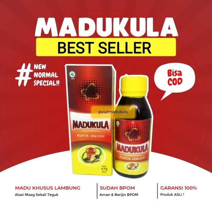 

Paket 3 botol Madukula Bpom Asli Madu Kula Atasi Sakit Maag Gerd