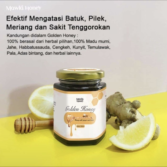 

mawla honey golden honey madu extra rempah flu batuk pilek