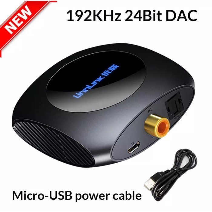Unnlink Digital To Analog Converter Dac 24Bit 192Khz Black  Ready