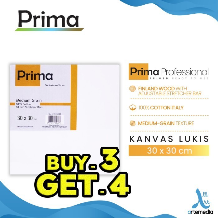 

KANVAS LUKIS PRIMA PROFESSIONAL 30X30CM COTTON CANVAS