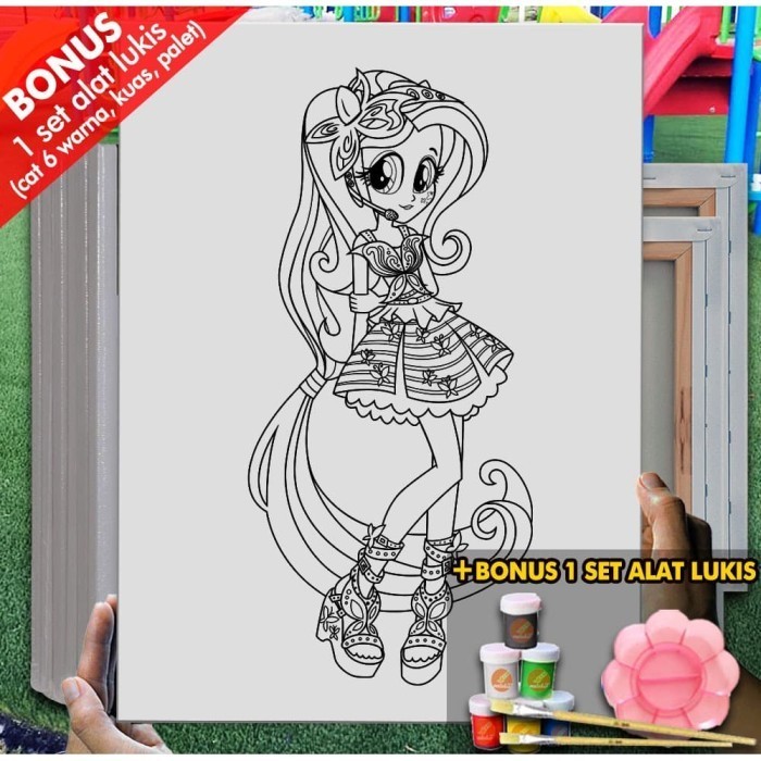 

KANVAS LUKIS ANAK MY LITTLE PONY MANUSIA 30X40 CM MEL1143