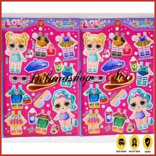 Cod Delunashop Anak Bp Super Jumbo Mainan Jadul Bongkar Pasang Baju ( 26X17Cm ) Perlembar Karakter P